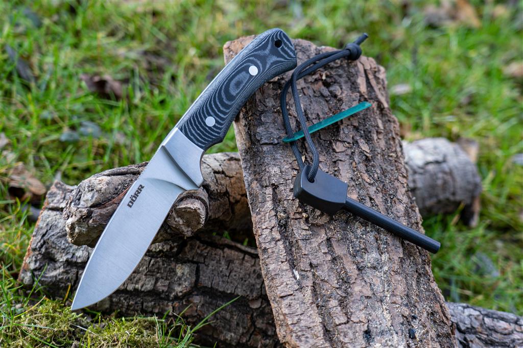 Outdoormesser M-110 Micarta + Feuerstahl