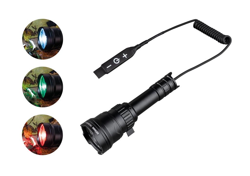 LED Zoom Taschenlampe Tricolor Set