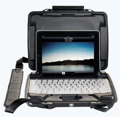 Laptop Case i1075 schwarz mit iPad Schaumstoff